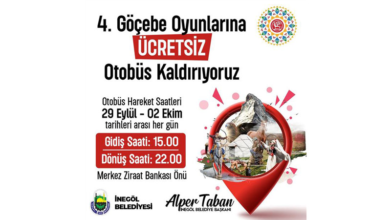 İnegöl’den İznik’e 4 gün boyunca ücretsiz otobüs kaldırılacak