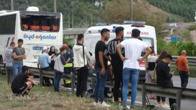 TEM’de otobüs kazası: Çok sayıda yaralı var