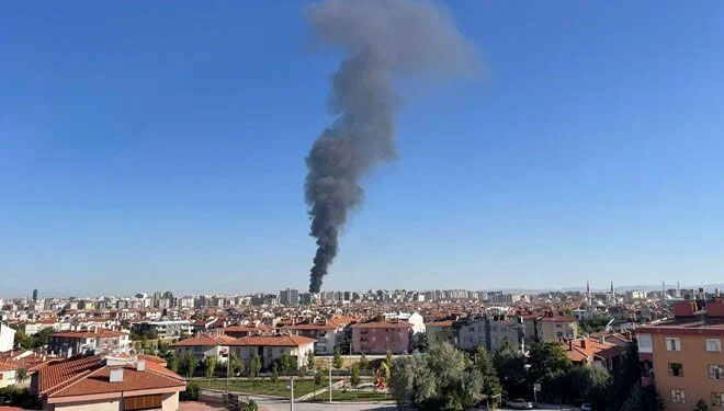 Konya’da şeker fabrikasında yangın