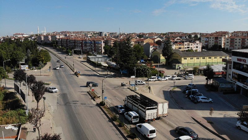 İnegöl’de drone ile trafik denetimi