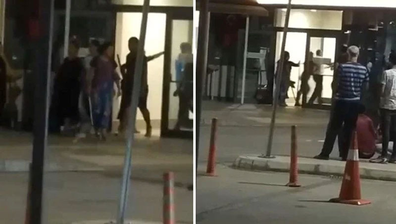 10 kadın sopalarla acil servisi bastı