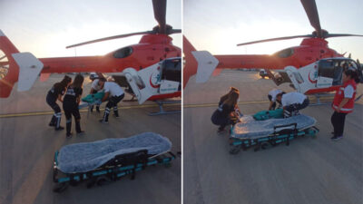 Ambulans helikopterle Isparta’dan Bursa’ya sevk edildi