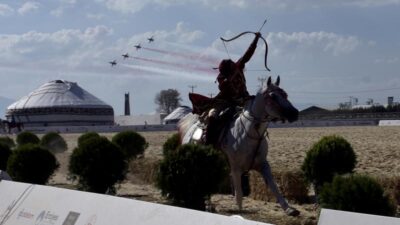 Dünya Göçebe Oyunları’nda atlı okçuluk müsabakaları yapıldı