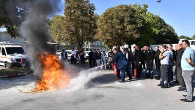 Osmangazi Belediyesi’nde yangın tatbikatı