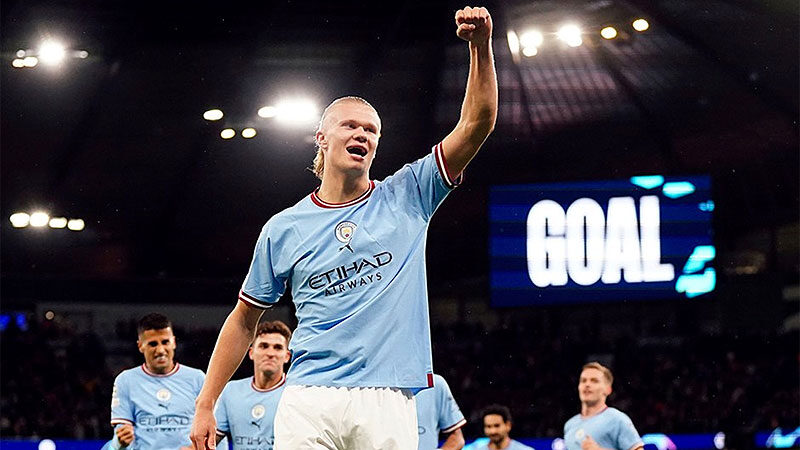 Haaland 98 takımı geçti Şampiyonlar Ligi G Grubu'nda Manchester City, Şampiyonlar Ligi play-off turunda
