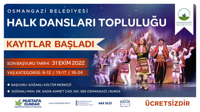 Geleceğin dansçıları Osmangazi’de yetişecek 1 Osmangazi Belediyesi Halk Danslari Topluluğu 1