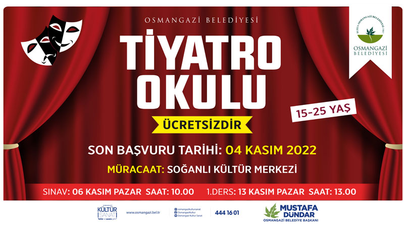 Osmangazi Belediyesi Tiyatro Okulu başlıyor 1 Tiyatro Okulu
