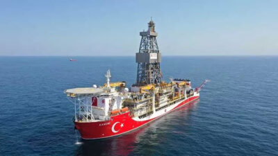 ‘Kanuni’ sondaj gemisinden Türkali-12 kuyusunda alt tamamlama çalışması