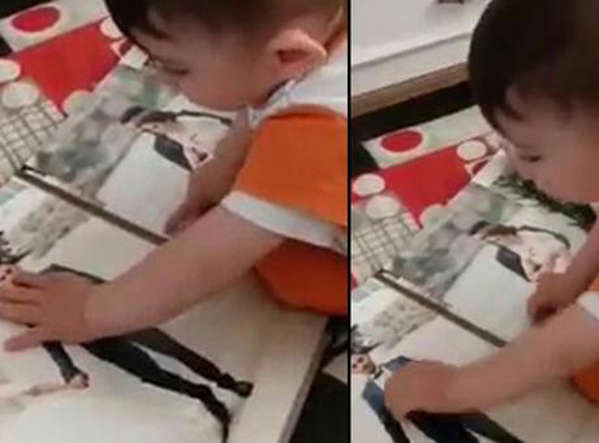 Kahreden an! Madende şehit düşen babasının fotoğrafını böyle sevdi