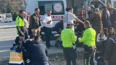 Kontrolden çıkan servis aracı devrildi: 4 yaralı