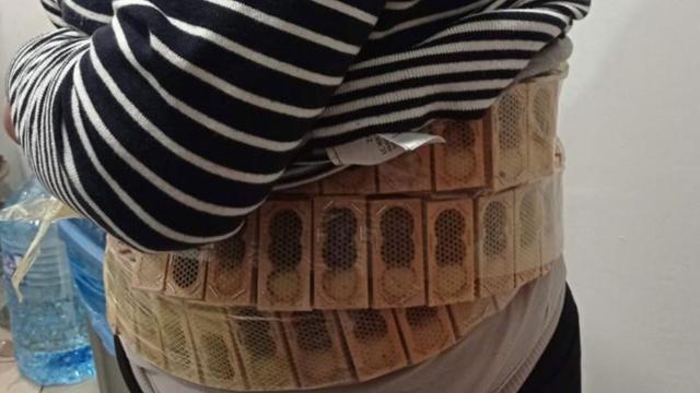 Üzerinde 1100 arıyla yakalandı Üzerinde 1100 arıyla yakalandı