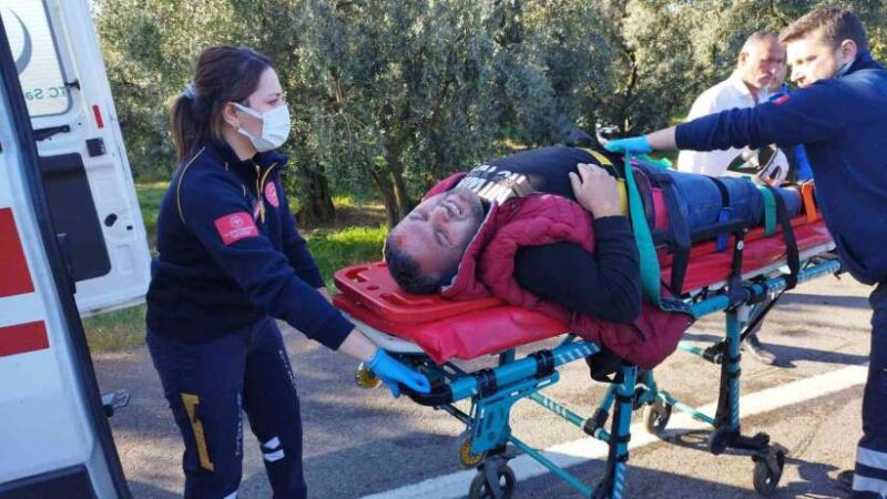 Orhangazi-İznik Karayolu Üreğil Mahallesi kavşağı yakınlarında meydana gelen trafik kazasında