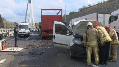 Köprüde zincirleme kaza! Yaralılar var