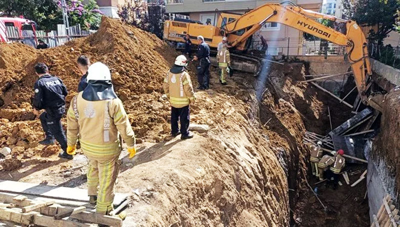 İnşaat alanında göçük! 2 işçi kurtarıldı