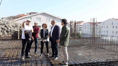 Mudanya’da kapalı pazar yerinde çalışmalar sürüyor