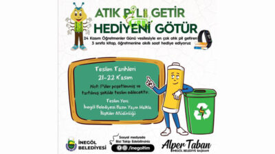 Bu yıl Öğretmenler Günü hediyesi İnegöl Belediyesi’nden