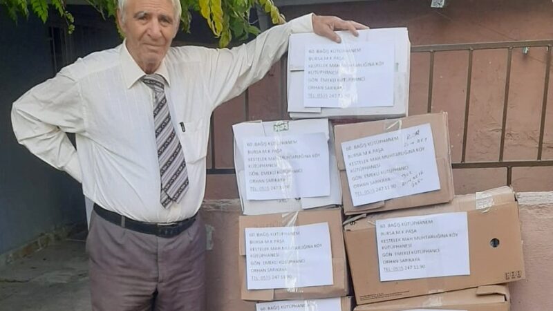 60’ıncı kütüphane Kestelek’e Mustafakemalpaşa’da uzun yıllar kütüphaneci olarak görev yapan Orhan Sarıkaya’nın kırsal