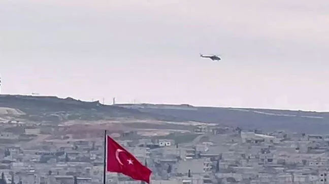 Türkiye-Suriye sınırında hava hareketliliği