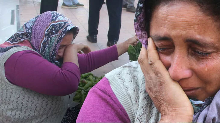 Parası ve telefonu çalınan seyyar satıcı kadından alışveriş için kuyruğa girdiler