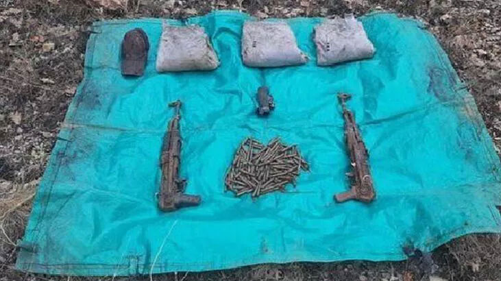 Tunceli’de sığınakta teröristlerin silah ve mühimmatı ele geçirildi