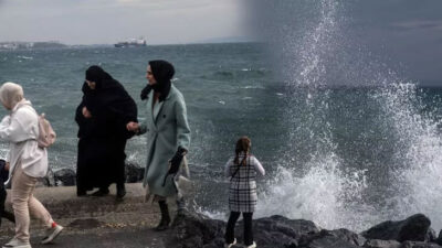 İstanbul’da şiddetli lodos! Boyu 5 metreyi bulan dalgalar oluştu