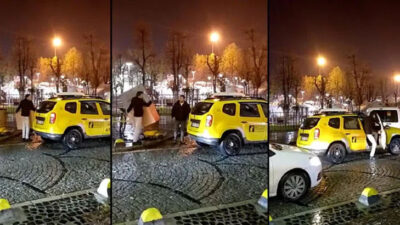 Deprem bölgesinde yardım malzemelerini taksiyle götürdüler