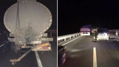 Konya’da hafif ticari araç, tankere çarptı: 1 ölü, 7 yaralı