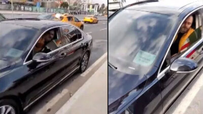 Bakanlık kartı koyduğu araçla ters yönde ilerleyen sürücü yakalandı