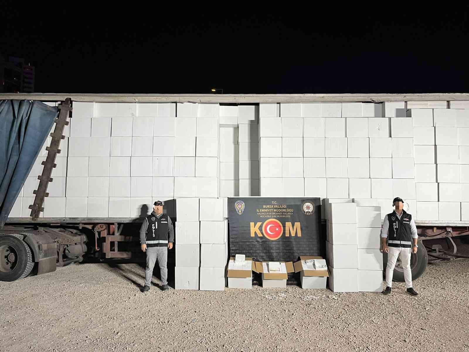 Bursa’da kaçak sigara operasyonu