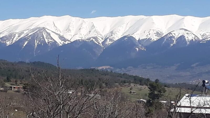 Uludağ’ın güney yamaçları, Keles’e bağlı Gököz ve Delice mahallelerinden karlı