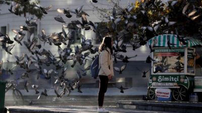 Bursa’da zeytin toplayan köylü kadınlar tarlada böyle saygı duruşuna durdu