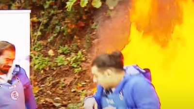 MasterChef Türkiye’de yürekleri ağza getiren kaza! Alevler bir anda yükseldi