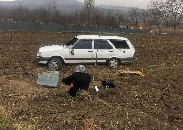 Bursa’da otomobil takla attı