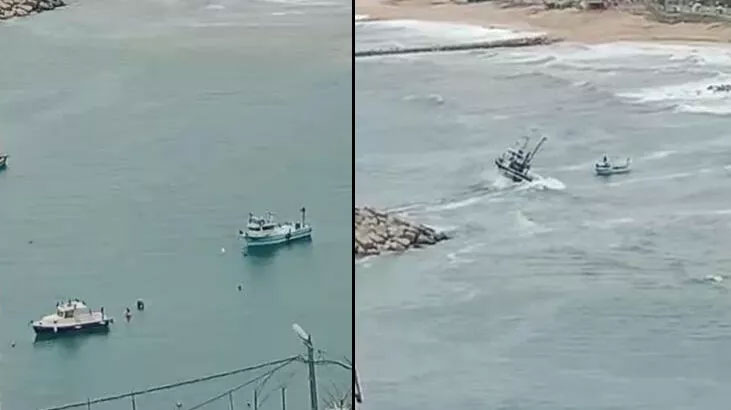 Arnavutköy’de dev dalga paniği! Tekneler alabora tehlikesi yaşadı