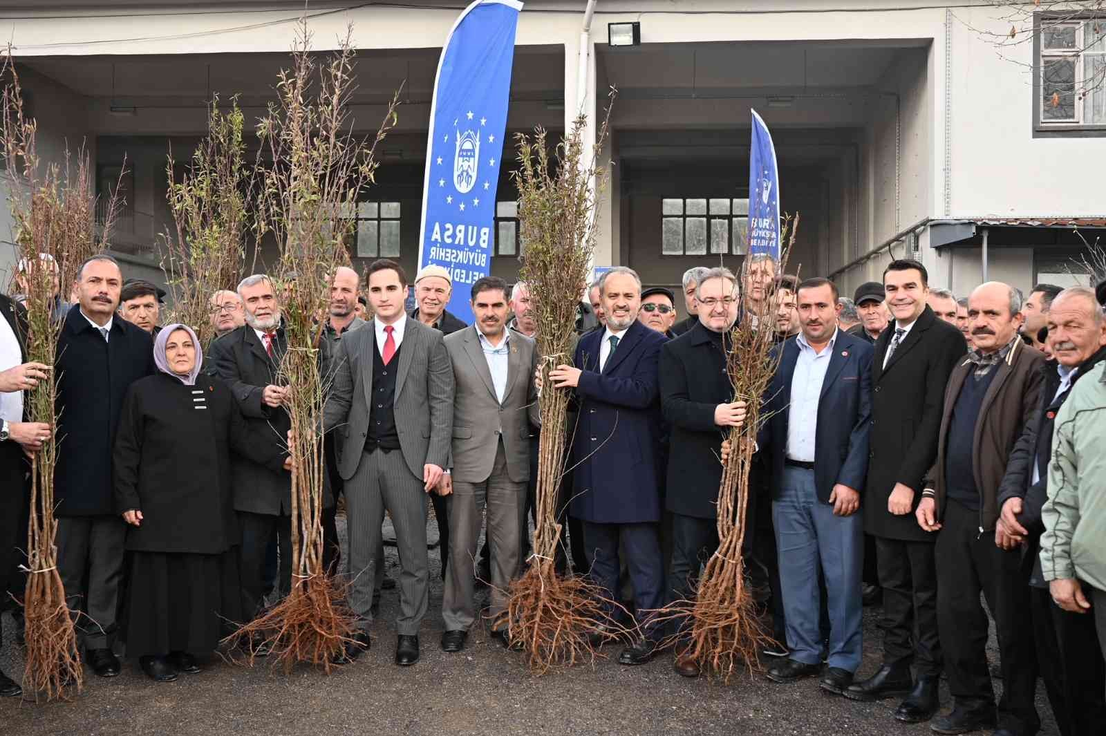 Büyükşehir’den çiftçiye fidan desteği