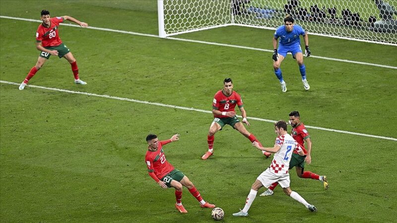 2022 Dünya Kupası üçüncülük maçında Hırvatistan, Fas'la karşılaştı. Hırvatistan, Fas'ı