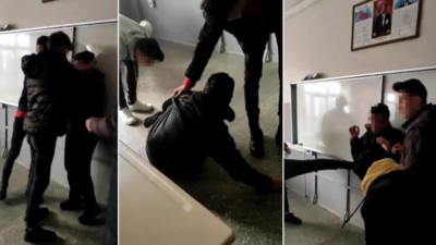 Lisede skandal görüntü! Sınıf arkadaşlarını dövüp kameraya aldılar