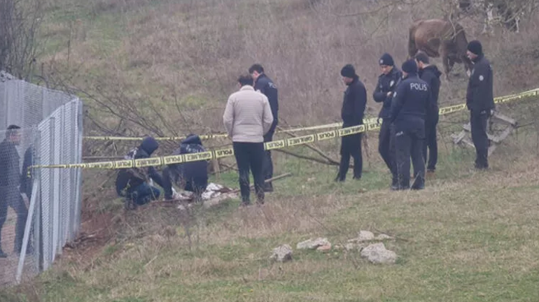 Mezarlıkta çarşafa sarılı köpek ölüsü bulundu