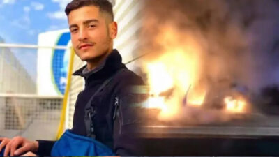 Otomobil bariyere çarpıp alev aldı! Enes hayatını kaybetti