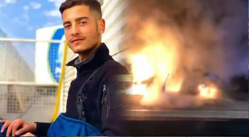 Otomobil bariyere çarpıp alev aldı! Enes hayatını kaybetti
