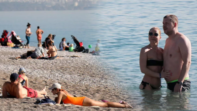 Fotoğraflar bugün çekildi! Ocak ayında deniz keyfi!