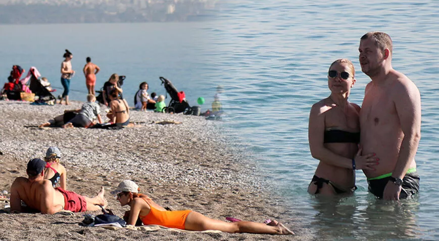 Fotoğraflar bugün çekildi! Ocak ayında deniz keyfi! Fotoğraflar bugün çekildi! Ocak ayında deniz keyfi!