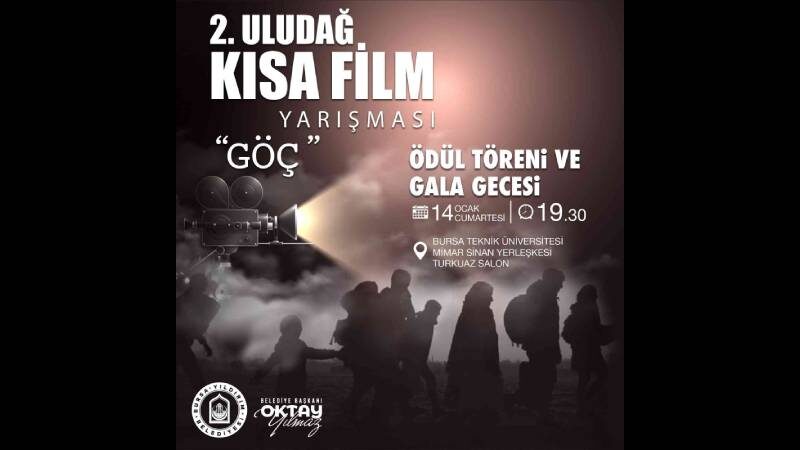 2. Uludağ Kısa Film Yarışması’nda ödül heyecanı Yıldırım Belediyesi, 2. Uludağ Kısa Film Yarışması kazananlarını 14 Ocak’ta