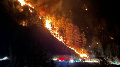 Alanya’da orman yangını: Müdahale ediliyor