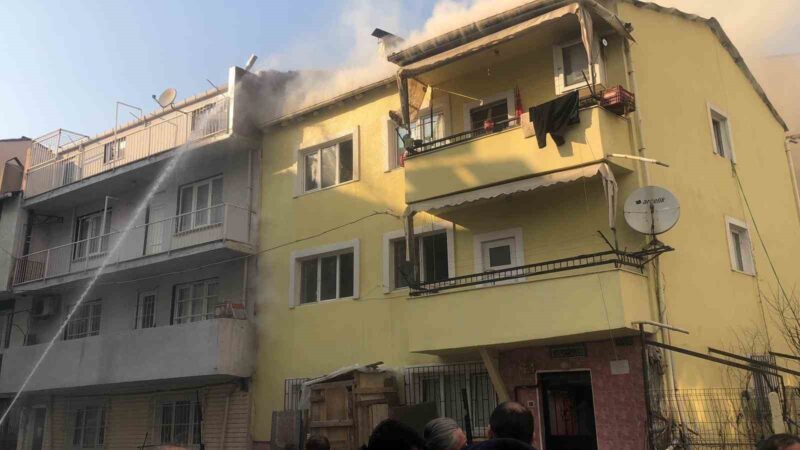 Bursa’da yangın paniği Bursa’nın Gemlik ilçesinde 3 katlı binanın bahçesindeki yangın, paniğe sebep