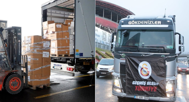 Galatasaray’ın yardım TIR’ları yolda Galatasaray’ın yardım TIR’ları yolda
