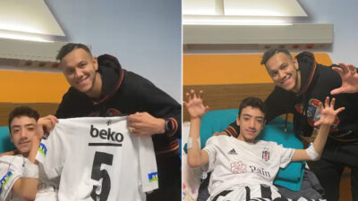 Josef de Souza, enkazdan kurtarılan Arda’ya formasını götürdü