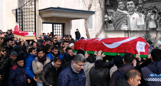 Milli sporcu ve oğluna veda