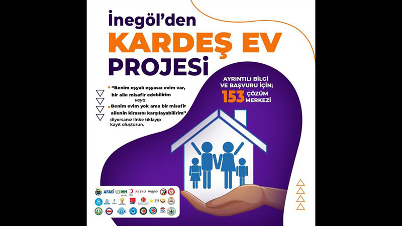 İnegöl’den örnek dayanışma: Kardeş Ev Projesi başlatıldı