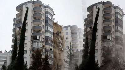 Adana’da ağır hasar alan Ayas Apartmanı’nda kontrollü yıkım başladı